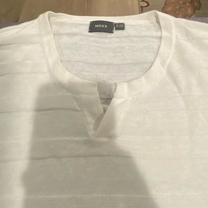 MEXX Linen / Cotton v neck sweater oversized xxxl